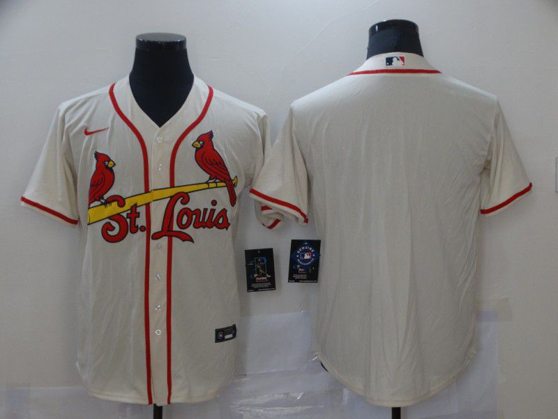 Men St.Louis Cardinals Blank Cream Game Nike MLB Jerseys->st.louis cardinals->MLB Jersey